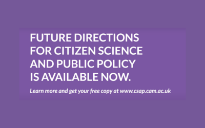 CSaP published a report on future directions for citizen science and public policy